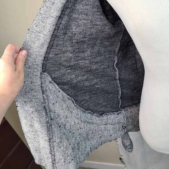 Kuhl Nova Wrap Cardigan Sweater Small grey viscose/wool blend open front pockets - Picture 9 of 15